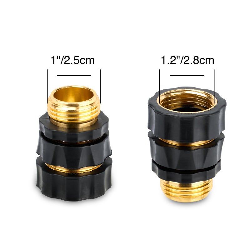 Twinkle Star 3/4 Inch Garden Hose Fitting Quick Connector Male and Female Set with Extra Rubber Washers, 2 Set - Image 2